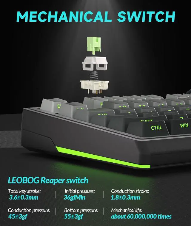 Alt view image 5 of 7 - KI99 Pro 96% Wireless Mechanical Keyboard, RGB Gaming Keyboard, Hot-Swappable Pre-Lubed Switches, Gasket Structure Creamy Keyboards for Gamer/PC/Laptop (Black)