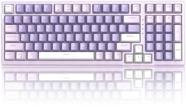Main image of SKY98 Mechanical Gaming Keyboard, 96% Gasket Hot Swappable Wired Custom Creamy Keyboard with 5-Layer Sound Dampening, RGB Backlit, NKRO for Win/Mac (Violet, Violet Switch)