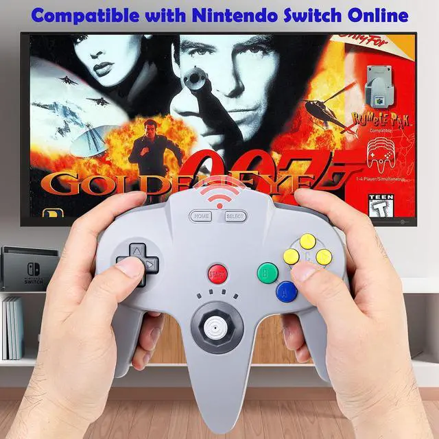 Alt view image 4 of 7 - 2.4 GHz Wireless N64 Switch Online Controller, USB Receiver & N64 Receiver, Compatible with Windows PC iOS Mac Raspberry Pi, N64 / Switch Online/NSO - (Rechargeable) (Plug and Play) (2 Pack)