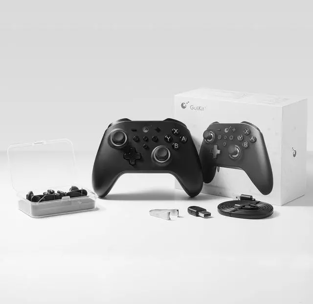 Alt view image 7 of 7 - KK3 Max Game Controller Hall Effect Joysticks Analog & Digital Triggers Wireless Pro 1000HZ Polling Rate Maglev/HD/Rotory Vibration Compatible with Switch/PC/Android/iOS/Steam Deck (Black)