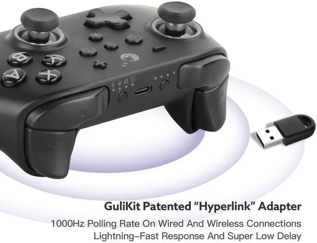 Alt view image 4 of 7 - KK3 MAX Controller (No Drift) for Switch/PC/Android/MacOS/IOS with 4 Back Buttons, Hall Joysticks and Triggers, Maglev/Rotor/HD Vibration,1000Hz Polling Rate, RGB lights