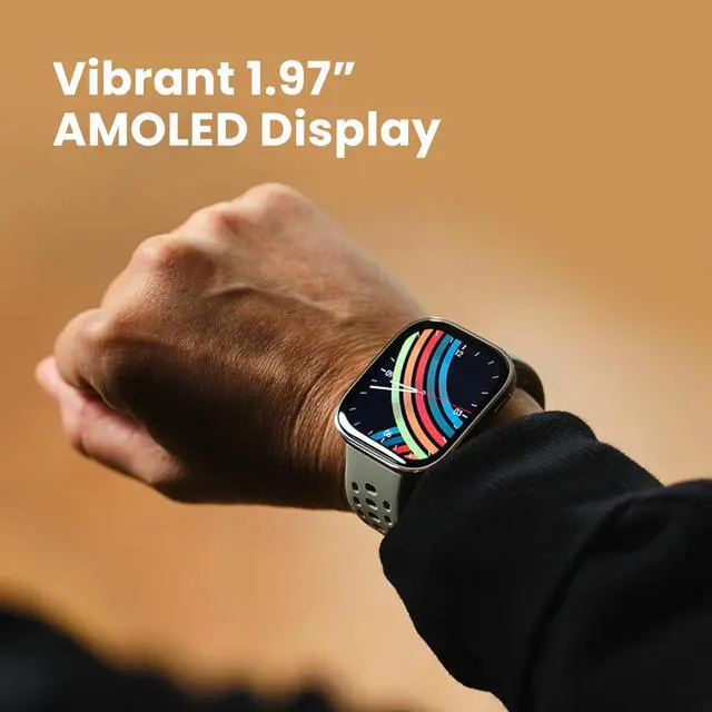 Alt view image 2 of 7 - Bip 6 Smart Watch 46mm, 14 Day Battery, 1.97" AMOLED Display, GPS & Free Maps, AI, Bluetooth Call & Text, Health, Fitness & Sleep Tracker, 140+ Workout Modes, 5 ATM Water-Resistance, Black