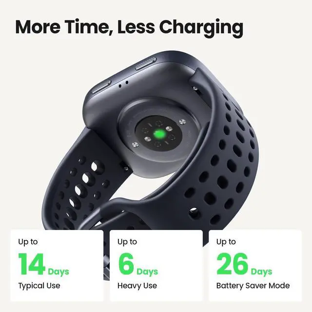 Alt view image 5 of 7 - Bip 6 Smart Watch 46mm, 14 Day Battery, 1.97" AMOLED Display, GPS & Free Maps, AI, Bluetooth Call & Text, Health, Fitness & Sleep Tracker, 140+ Workout Modes, 5 ATM Water-Resistance, Black