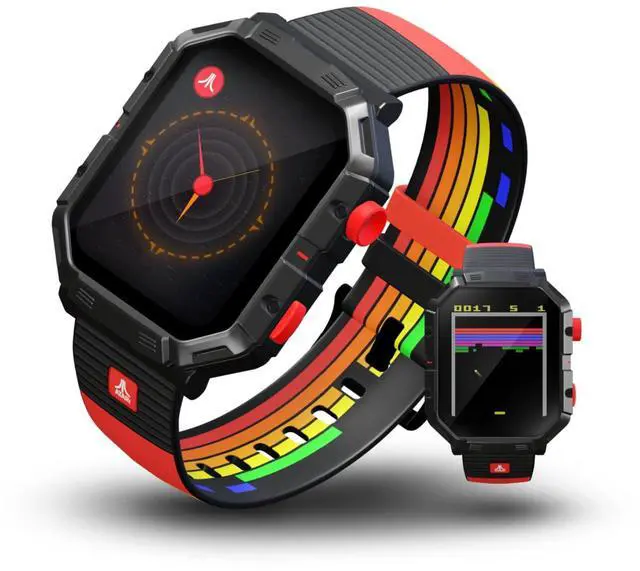Main image of Atari 2600, Retro Gaming Smartwatch with Selective Tech, All Day Fitness Tracker, Built-in Centipede, Pong, Missile Command, Super Breakout