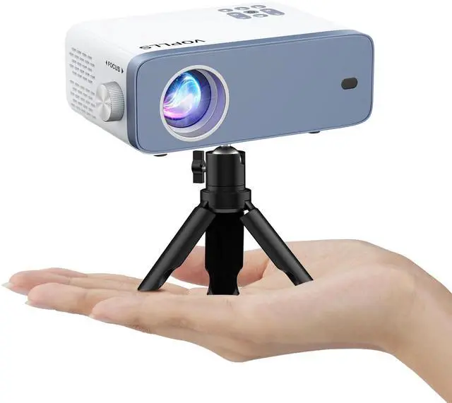 Main image of Mini Projector,  1080P Full HD Supported Video Projector, Portable Outdoor Home Theater Movie Projector, 50% Zoom, Compatible with HDMI, USB, AV, Smartphone/Tablet/Laptop (Small Projector)