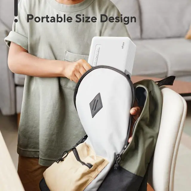 Alt view image 5 of 7 - Mini Projector with WiFi and Bluetooth, 1080P Supported Projector with Projector Stand, Portable Movie Projector for Home Theater/Outdoor, Compatible with iOS/Android/Laptop/TV Stick/HDMI/PS5