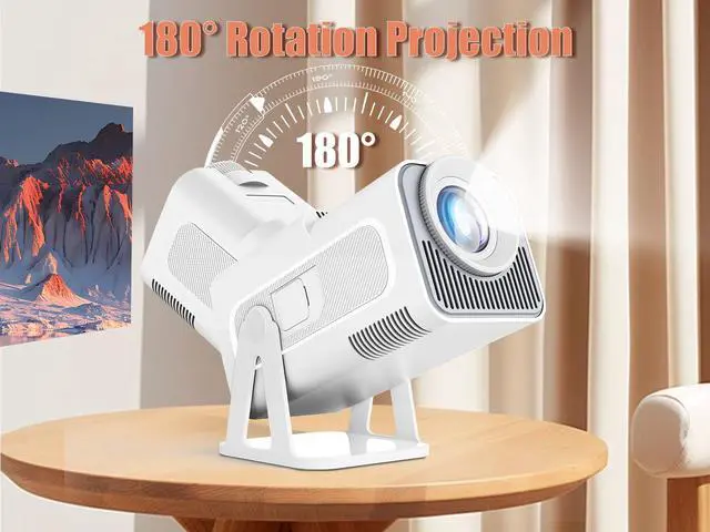 Alt view image 5 of 7 - [Netflix Licensed] Smart Mini Projector 320ANSI Native 1080P 4K Support with Official Apps, Portable Projector with WiFi and BT for Home Theater/Outdoor/Bedroom HY320 NTV