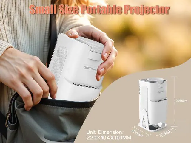 Alt view image 7 of 7 - [Netflix Licensed] Smart Mini Projector 320ANSI Native 1080P 4K Support with Official Apps, Portable Projector with WiFi and BT for Home Theater/Outdoor/Bedroom HY320 NTV