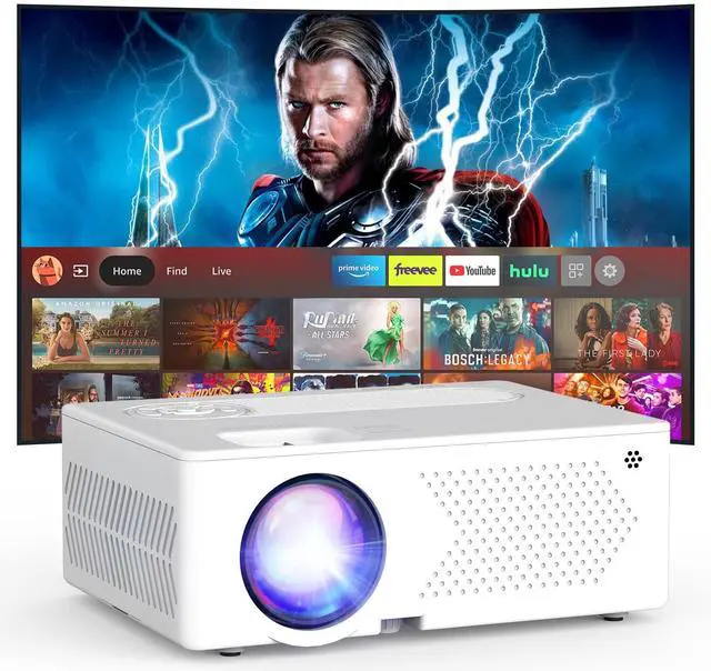Main image of 5G WiFi Bluetooth Movie Projector, Real Native 1080P 4K Outdoor Projector for Home Theater Movies, Synchronize Smartphone, Compatible with USB/TV Stick/HDMI