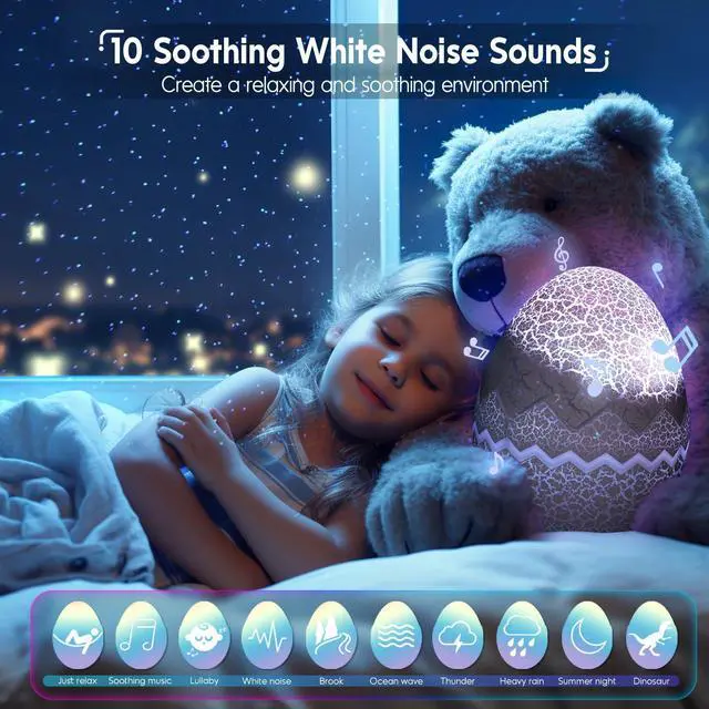 Alt view image 3 of 7 - Galaxy Projector, Star Projector LED Lights for Bedroom, Outdoor Lighting Projector, Starry Night Light with White Noise and Bluetooth Speaker, Gifts for Kids Adults Christmas, Birthdays