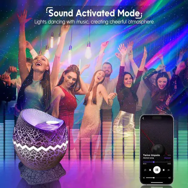Alt view image 6 of 7 - Galaxy Projector, Star Projector LED Lights for Bedroom, Outdoor Lighting Projector, Starry Night Light with White Noise and Bluetooth Speaker, Gifts for Kids Adults Christmas, Birthdays