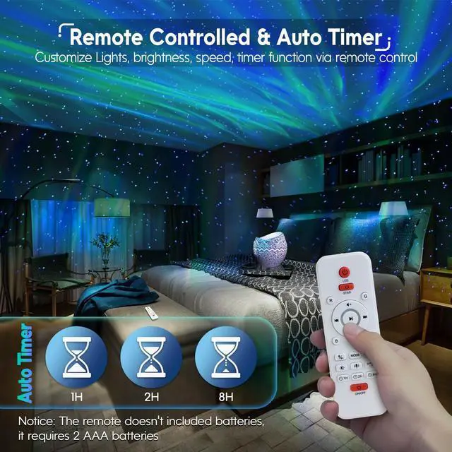Alt view image 7 of 7 - Galaxy Projector, Star Projector LED Lights for Bedroom, Outdoor Lighting Projector, Starry Night Light with White Noise and Bluetooth Speaker, Gifts for Kids Adults Christmas, Birthdays