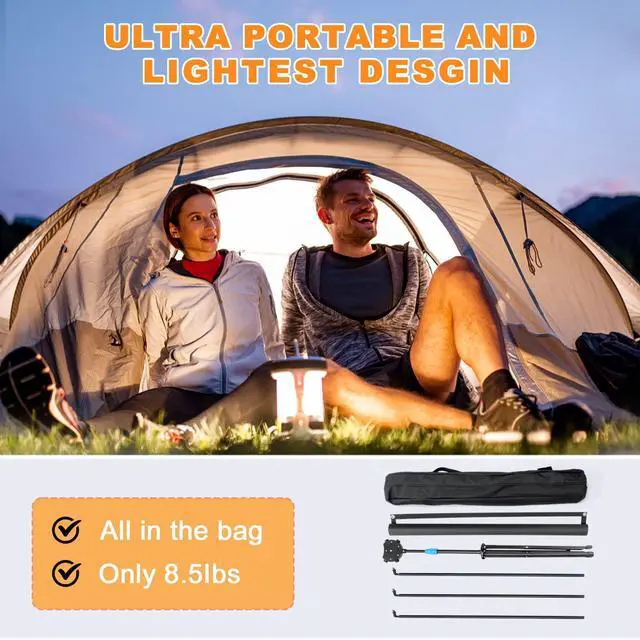 Alt view image 5 of 7 - Projector Screen with Stand, 80 Inch Portable Projector Screen Outdoor Indoor, 1.2 Gain Fiberglass Projection Screen, 16:9 Outdoor Movie PVC Screen with Carrying Bag for Movie Night (White Screen)