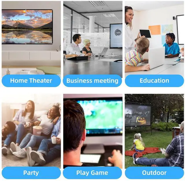 Alt view image 2 of 6 - 4K 16:9 HD Foldable Projection Screen - Double-Sided Portable Outdoor Projector Screen for Movie Home Theater Yard Travel (200 inches)