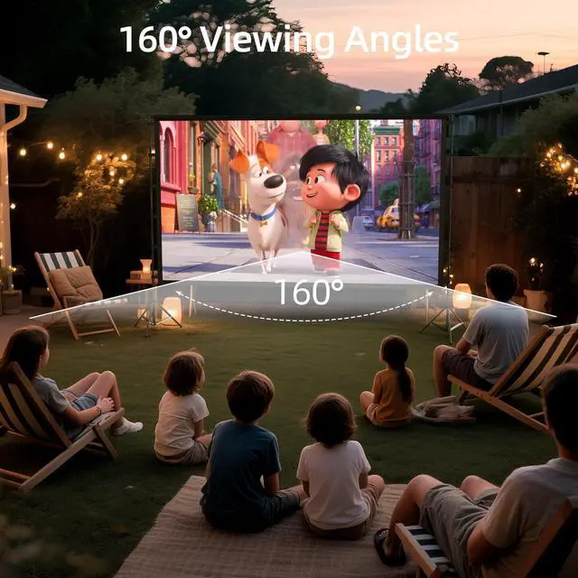 Alt view image 3 of 7 - 120 inch Projection Screen with Stand, 16:9 Foldable Anti-Crease, Movie Portable Projector Screen with Carrying Bag for Outdoor Indoor Home Theater, Office, Classroom, Party, Games