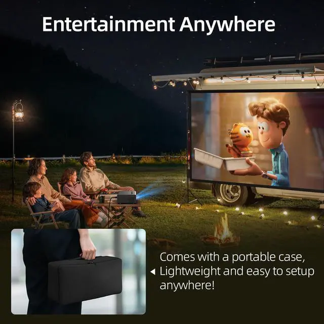 Alt view image 5 of 7 - 120 inch Projection Screen with Stand, 16:9 Foldable Anti-Crease, Movie Portable Projector Screen with Carrying Bag for Outdoor Indoor Home Theater, Office, Classroom, Party, Games