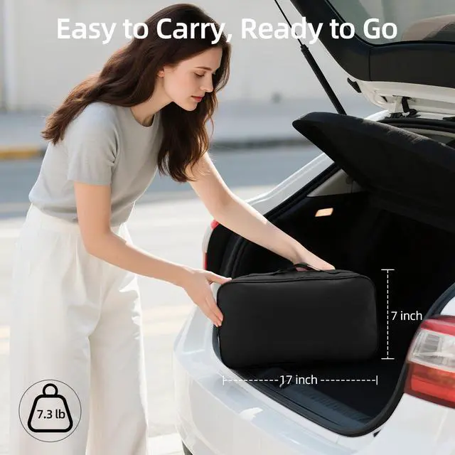 Alt view image 6 of 7 - 120 inch Projection Screen with Stand, 16:9 Foldable Anti-Crease, Movie Portable Projector Screen with Carrying Bag for Outdoor Indoor Home Theater, Office, Classroom, Party, Games