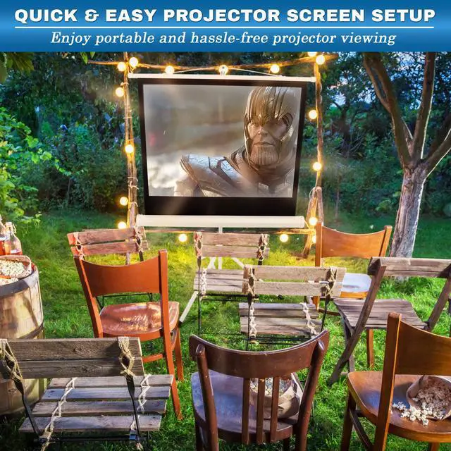 Alt view image 2 of 7 - 40-Inch Portable Projector Screen with Tripod Stand - Lightweight and Durable Movie Projector Screen, Easy Pull Setup, 4:3 Aspect Ratio, Perfect for Indoor/Outdoor Use, Schools & Conferences