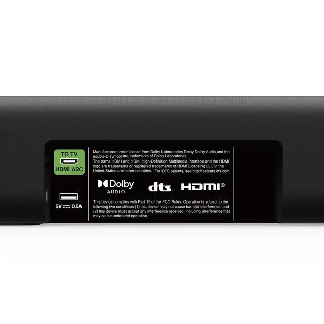 Alt view image 4 of 6 - V-Series 2.0 Compact Sound Bar with Dolby Audio, DTS:X, Bluetooth V20x-J8