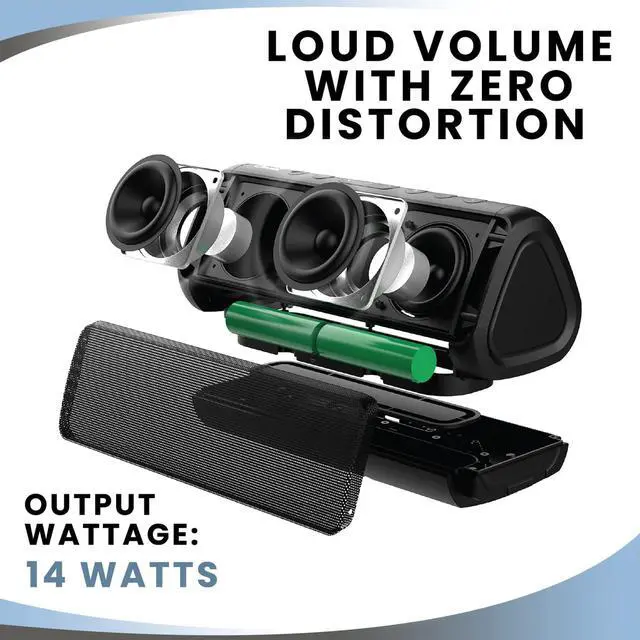 Alt view image 6 of 7 - OontZ Ultra Dual Portable Bluetooth Speaker 5.0 2-Pack IPX7 Waterproof, 14W Enhanced Sound, 20-Hr Battery, 100ft Range, Deep Bass & Clear Audio, Durable for Shower, Pool, or Beach (Black)
