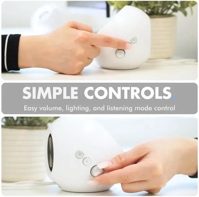 Alt view image 7 of 7 - White Computer Speakers with RGB Lighting, Bluetooth, USB, and AUX - Triple Mode Connection, Dual 2.25" Drivers for Work and Play, Bluetooth Desktop Speakers for PC - White