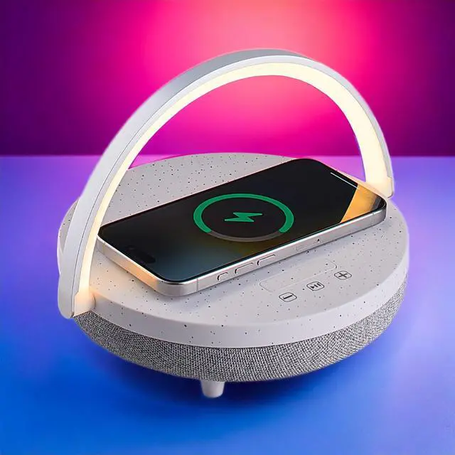 Main image of Bedside Lamp with Wireless Charger, 6 in 1 Touch Bedside Lamp, Portable Bluetooth Speaker, Birthday Gifts for Women, Gift for Her, Mom, Dad, Mens Gifts for Birthday Unique