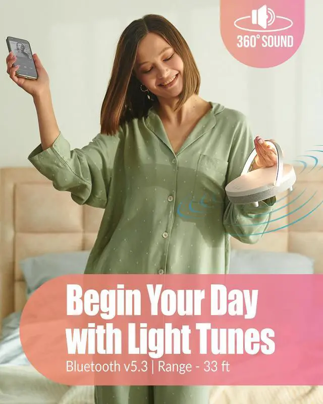Alt view image 6 of 7 - Bedside Lamp with Wireless Charger, 6 in 1 Touch Bedside Lamp, Portable Bluetooth Speaker, Birthday Gifts for Women, Gift for Her, Mom, Dad, Mens Gifts for Birthday Unique