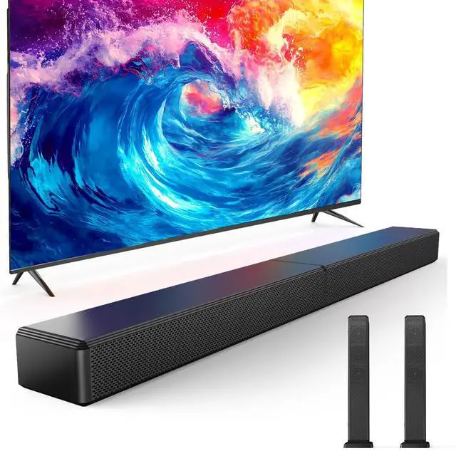 Main image of 2.2ch 100W Sound Bar for Smart TV, 2-in-1 Detachable Bluetooth 5.3 Speaker with 3 EQ Modes & Adjustable Bass - Home Theater Audio for Movies, Gaming, Music