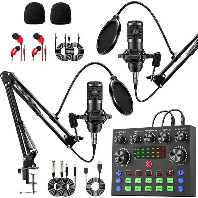 Main image of Podcast Equipment Bundle for 2, V8s Voice Changer with BM-800 Podcast Microphone Bundle - Studio Condenser Microphone Perfect for Podcasting, Recording, Singing, Streaming and Gaming