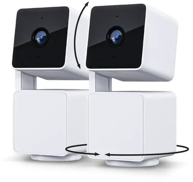 Main image of Cam Pan v3 Indoor/Outdoor IP65-Rated 1080p Pan/Tilt/Zoom Wi-Fi Smart Home Security Camera with Color Night Vision, 2-Way Audio, Compatible with Alexa & Google Assistant, White, 2-Pack