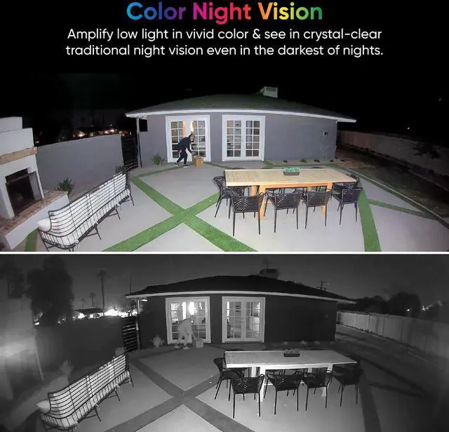 Alt view image 7 of 7 - Floodlight Camera v2, Security Camera Outdoor, 2K HD with Color Night Vision, 2800-Lumen LEDs, 160° Wide View, 105dB Siren, Works with Alexa & Google Assistant, Wired, Free Expert Support