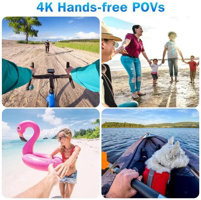 Alt view image 5 of 7 - i3 4K Thumb Action Camera, Tiny Size, Mount Anywhere, Small Body Camera with Spring Clip, Portable Vlogging, Hands-Free POV Recording, Helmet Cam for Cycling, Motorcycle (64G-Card, Black)