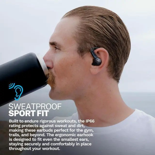 Alt view image 6 of 7 - Epic Air Sport ANC 3 True Wireless Bluetooth Earbuds for Active Workout, Hybrid Dual Drivers for Premium Sound, Hi-Res Audio, Spatial Audio, AAC, Sweatproof, 12+ Hours Playtime, Google Fast Pair