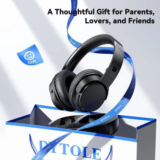 Alt view image 7 of 7 - Wireless Headphones for TV, TV Headphones Wireless for Seniors, Versatile Charging Dock with Transmitter, Instant Audio Sync, 65-Hour Battery Life, Ideal Gift for Parents & Seniors