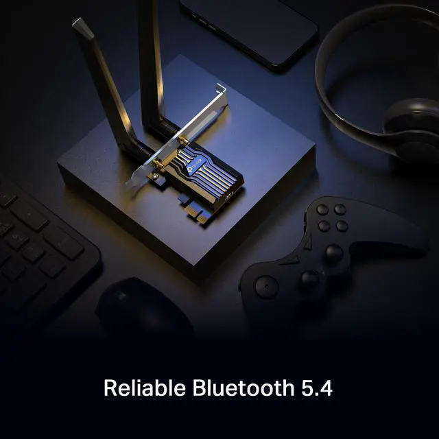 Alt view image 5 of 7 - WiFi 7 BE9300 PCIe WiFi Card Archer TBE552E| Tri-Band Network Card for Desktop PC| Bluetooth 5.4 | High-Gain Antenna | MLO, WPA3| Supports AMD/Intel Motherboard| Not Compatible w/Windows 10
