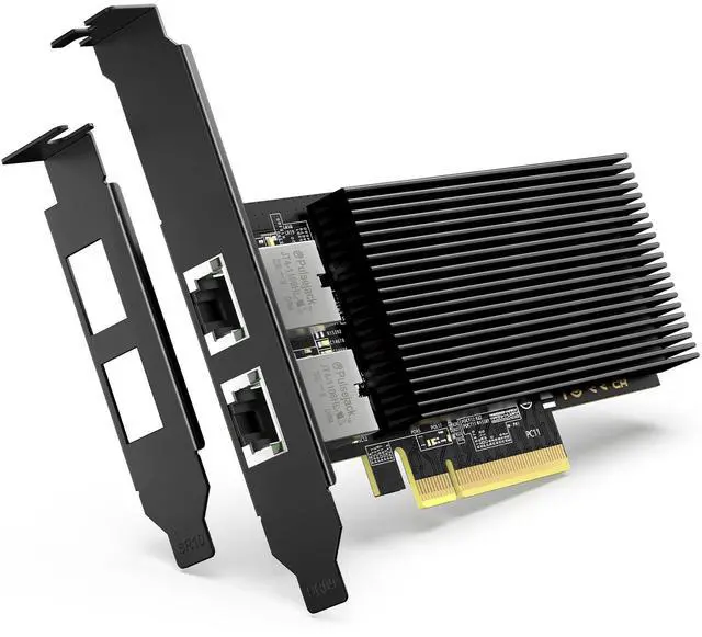 Main image of 10G PCI-E Network Card with 10Gbps Dual RJ45 Ports, Intel X540-T2 Conrtoller, 10Gb Ethernet Adapter Card Compatible with PCI Express X8, X16, Support Windows/Windows Server/Linux/VMware