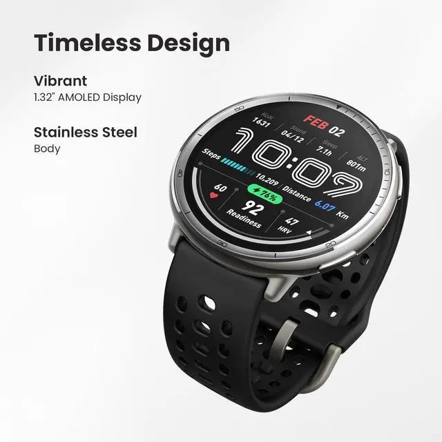Alt view image 2 of 7 - JAYSUINGActive 2 Sport Smart Watch Fitness Tracker for Android and iPhone, 44mm, 10 Day Battery, Water Resistant, GPS Maps, Sleep Monitor, 160+ Workout Modes, 400 Face Styles, Silicone Strap, Free App