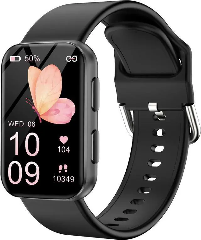 Main image of Health Fitness Tracker with Blood oxy-gen Monitor and 24/7 Heart Rate and Blood Pressure, Sleep Monitor, 120+ Sport Modes Waterproof Fitness Watch for Women Men Android iOS, Black
