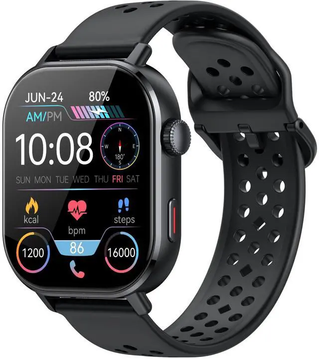 Main image of Smart Watch GPS, 2.06"HD AMOLED Display Smartwatch for Men/Women(Answer/Make Call),110+ Workout Mode, 5 ATM Water-Resistance, Heart Rate/Sleep Monitor /Stress, Pedometer Running Watch for Android/iOS