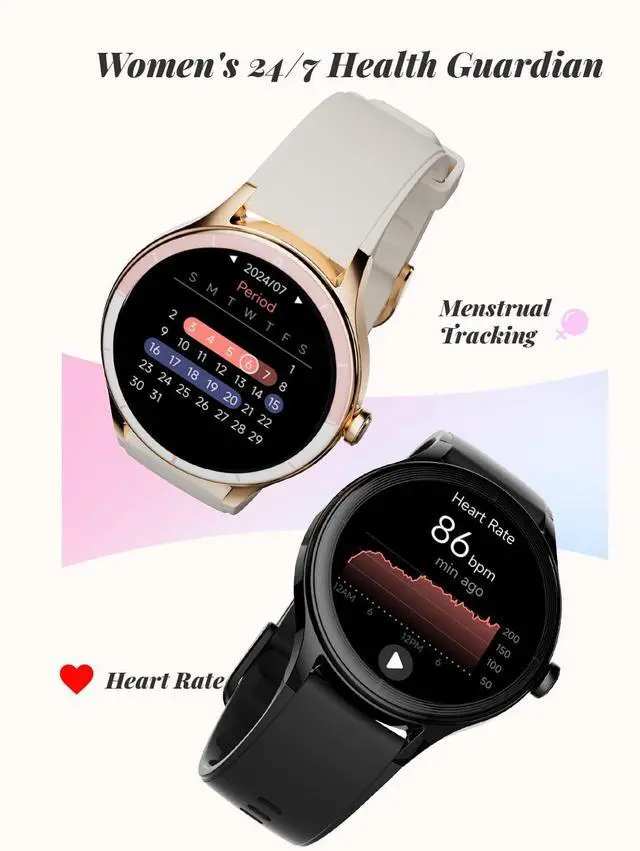 Alt view image 4 of 7 - Smart Watch for Women, Smartwatch Compatible Android and iOS Phone, Answer/Make Calls, Fitness Tracker/Step Counter/Running Watch, Sleep/Heart Rate Monitor, 100 Sports, IP68 Waterproof, Beige