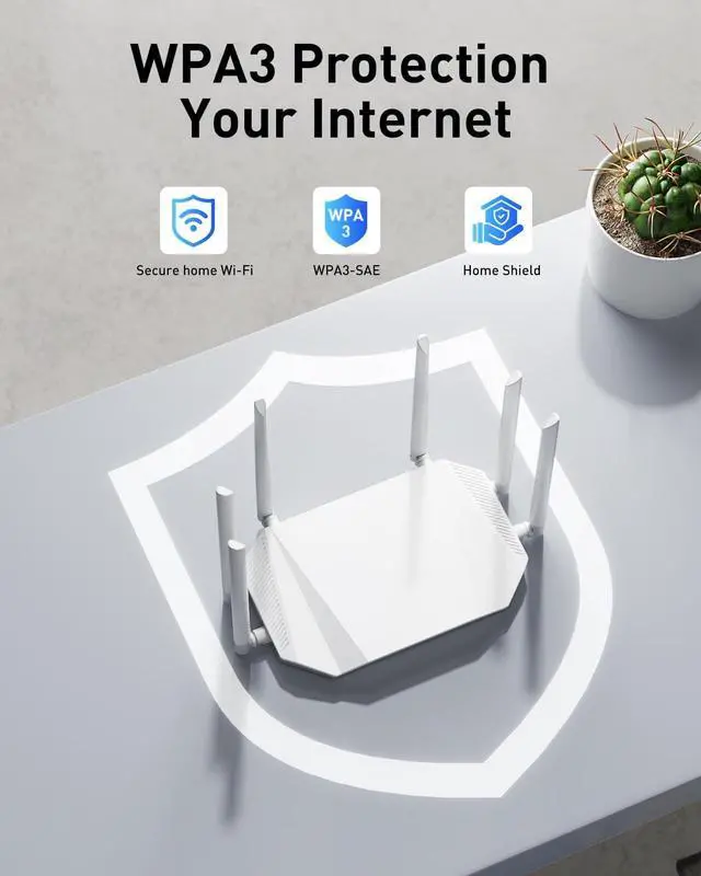 Alt view image 7 of 7 - WiFi Router Routers for Wireless Internet - AX3000 WiFi 6 Router 5GHz/2GHz with 6 Wi-Fi Antenna Covers up to 3500 sq.ft, Connect 105 Devices,Gigabit Routers for Home Wi-Fi IPV6 Wireless