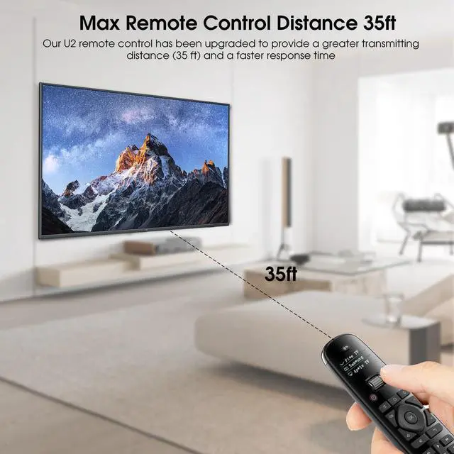 Alt view image 7 of 7 - U2 Universal Remote with Backlit Button, All in One Universal Remote Control with App Control, Custom Macros, Compatible with Smart TVs,Sound Bar and DVD/Blu-ray Players, and More