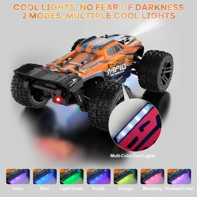 Alt view image 2 of 6 - Remote Control Car, High Speed All Terrain Off Road Fast RC Cars with 2.4 GHz,1:20 Scale Max 38 KPH 4WD Waterproof Electric RC Truck Toys, Christmas Birthday Gifts for Adults & Teen Boys