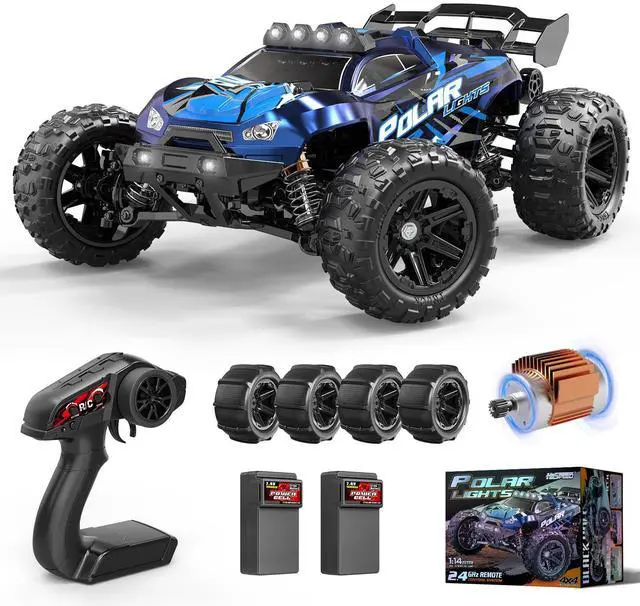 Main image of Rc Cars 1:14 All Terrain RC Car for Adults & Boys, 4WD Off-Road RC Truck High Speed Fast 40+ KPH, 4X4 Waterproof Remote Control Car with 2 Rechargeable 1300 mAh Batteries