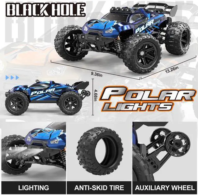 Alt view image 5 of 7 - Rc Cars 1:14 All Terrain RC Car for Adults & Boys, 4WD Off-Road RC Truck High Speed Fast 40+ KPH, 4X4 Waterproof Remote Control Car with 2 Rechargeable 1300 mAh Batteries