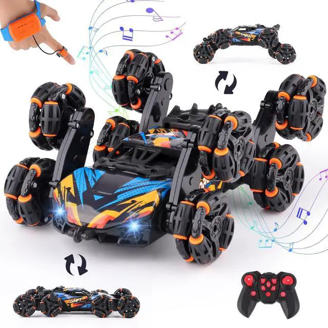 Main image of Cool 8 Wheels Hand Controlled rc Stunt Car Toys, Gesture Sensing Remote Control Cars for Boys Age 6 7 8-12 13 14 Year Old, Birthday Gifts Ideas for Kids
