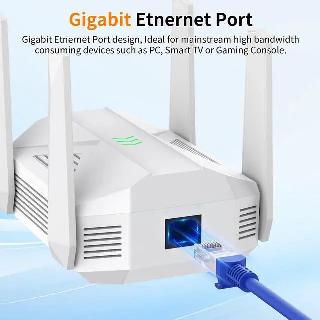 Alt view image 5 of 6 - 2025 AC2100 WiFi Extender - WiFi Extender Signal Booster with Gigabit Ethernet Port, WiFi Booster Dual-Band(5.8G&2.4G) Coverage to 12888 sp.ft, Faster Speed, Compatible with Multiple Devices