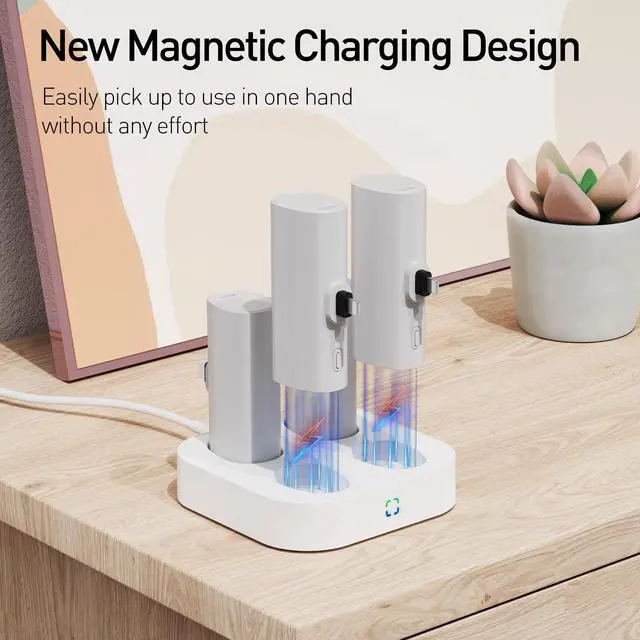 Alt view image 3 of 6 - Family Small Portable Charger 4000mAh 4 Packs Charging Station Set, Shared Power Bank Kit Compatible with iPhone 14 Series(2 Pack) and USB-C iPhone 15 Series(2 Pack) Battery Pack for Travel, Party