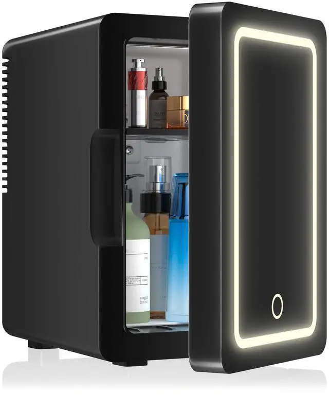 Main image of Mini Fridge 6L for Bedroom, Makeup Little Refrigerator with LED Light Portable Cosmetic Fridge for Dorm and Office, Desk Personal Cooler for Beauty Skincare Product and Food, Black