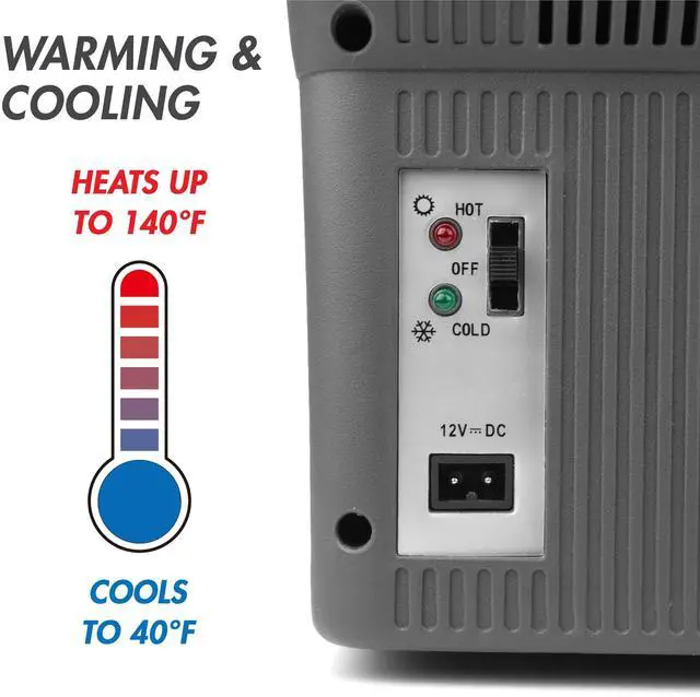 Alt view image 3 of 7 - EL6214 Personal Thermoelectric Cooler/Warmer, 14 Liter Capacity, Portable Electric Car Cooler with 12/24V DC, 12V Small Fridge for Car, RV, and Camping Use, UL Listed